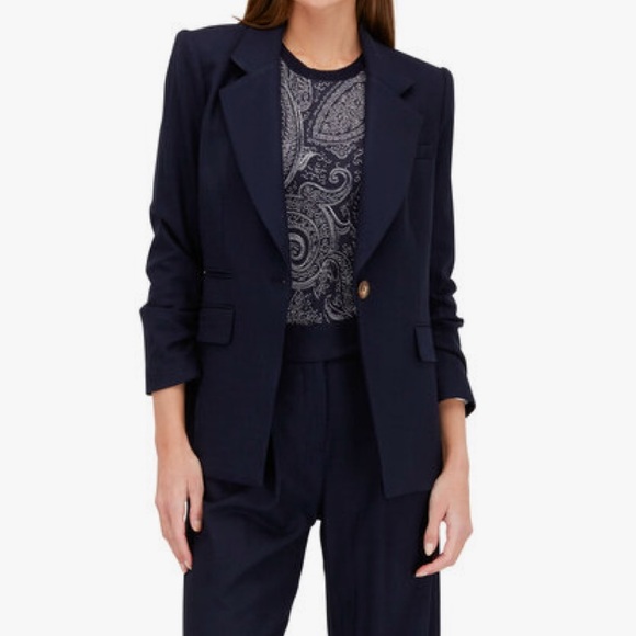 Veronica Beard Navy Battista Blazer - Picture 2 of 6